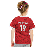 Custom World Football 2026 Austria Kid T Shirt Fussball WM Gemma Burschen Red Glory