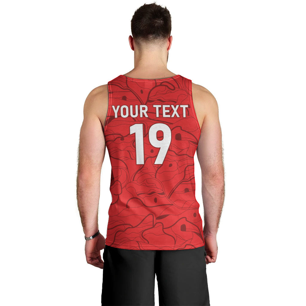 Custom World Football 2026 Austria Men Tank Top Fussball WM Gemma Burschen Red Glory