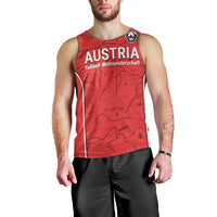 Custom World Football 2026 Austria Men Tank Top Fussball WM Gemma Burschen Red Glory