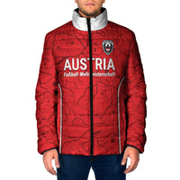 Custom World Football 2026 Austria Padded Jacket Fussball WM Gemma Burschen Red Glory