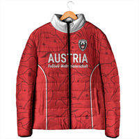 Custom World Football 2026 Austria Padded Jacket Fussball WM Gemma Burschen Red Glory