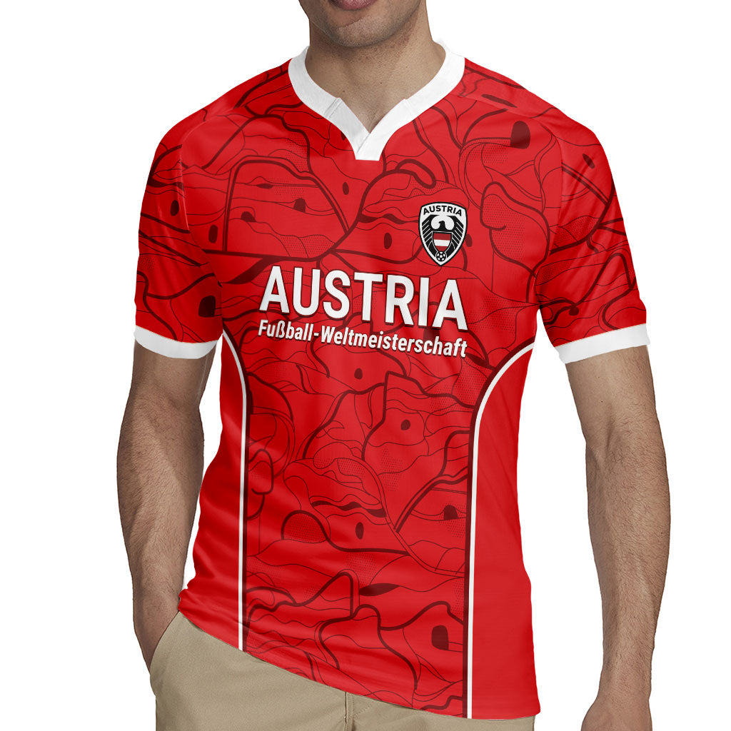 Custom World Football 2026 Austria Rugby Jersey Fussball WM Gemma Burschen Red Glory