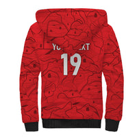 Custom World Football 2026 Austria Sherpa Hoodie Fussball WM Gemma Burschen Red Glory