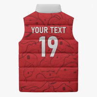 Custom World Football 2026 Austria Sleeveless Puffer Jacket Fussball WM Gemma Burschen Red Glory