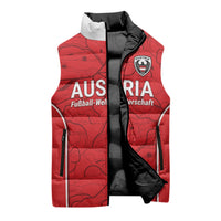 Custom World Football 2026 Austria Sleeveless Puffer Jacket Fussball WM Gemma Burschen Red Glory