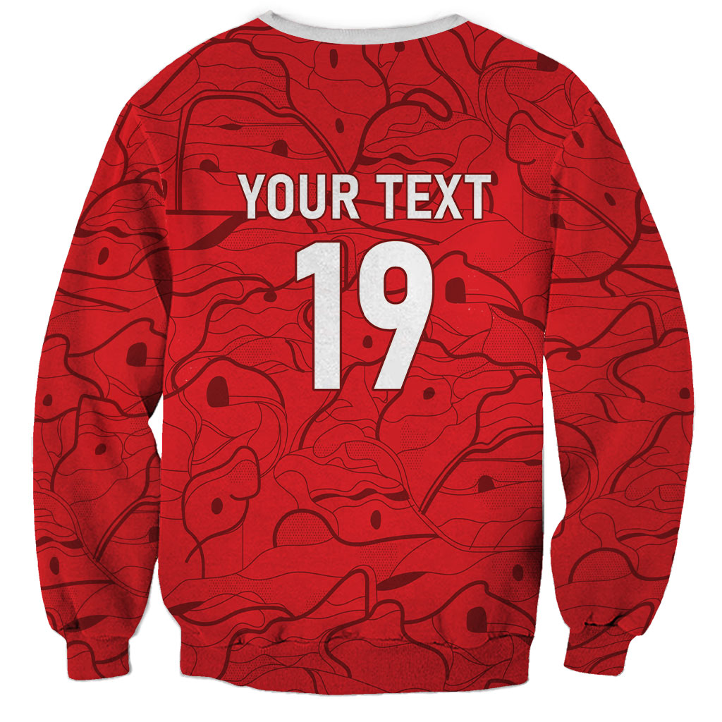 Custom World Football 2026 Austria Sweatshirt Fussball WM Gemma Burschen Red Glory