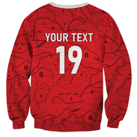 Custom World Football 2026 Austria Sweatshirt Fussball WM Gemma Burschen Red Glory