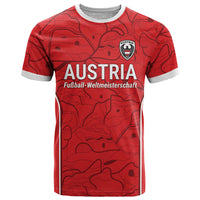 Custom World Football 2026 Austria T Shirt Fussball WM Gemma Burschen Red Glory