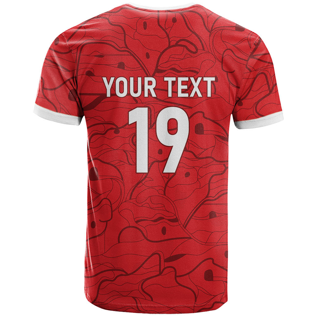 Custom World Football 2026 Austria T Shirt Fussball WM Gemma Burschen Red Glory