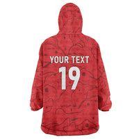 Custom World Football 2026 Austria Wearable Blanket Hoodie Fussball WM Gemma Burschen Red Glory