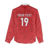 Custom World Football 2026 Austria Women Casual Shirt Fussball WM Gemma Burschen Red Glory
