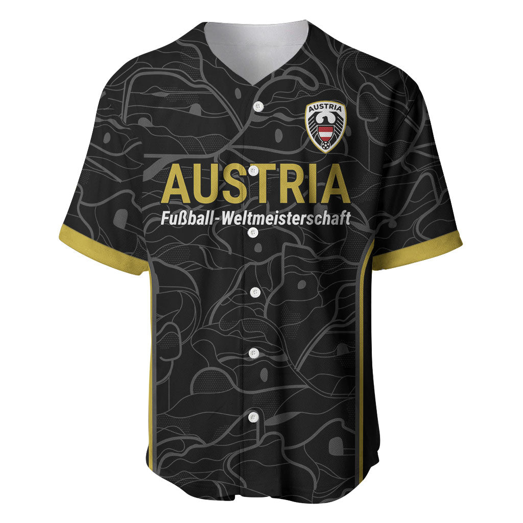 Custom World Football 2026 Austria Baseball Jersey Fussball WM Gemma Burschen Black Glory