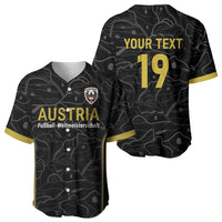 Custom World Football 2026 Austria Baseball Jersey Fussball WM Gemma Burschen Black Glory