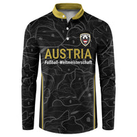 Custom World Football 2026 Austria Button Sweatshirt Fussball WM Gemma Burschen Black Glory