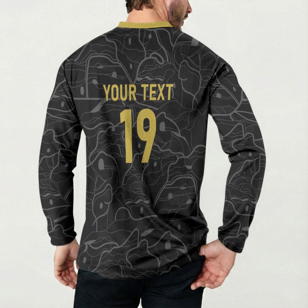 Custom World Football 2026 Austria Button Sweatshirt Fussball WM Gemma Burschen Black Glory