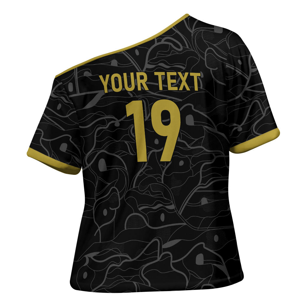 Custom World Football 2026 Austria Cross Shoulder Shirt Fussball WM Gemma Burschen Black Glory