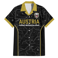 Custom World Football 2026 Austria Hawaiian Shirt Fussball WM Gemma Burschen Black Glory