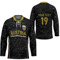 Custom World Football 2026 Austria Hockey Jersey Fussball WM Gemma Burschen Black Glory