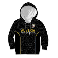 Custom World Football 2026 Austria Kid Hoodie Fussball WM Gemma Burschen Black Glory