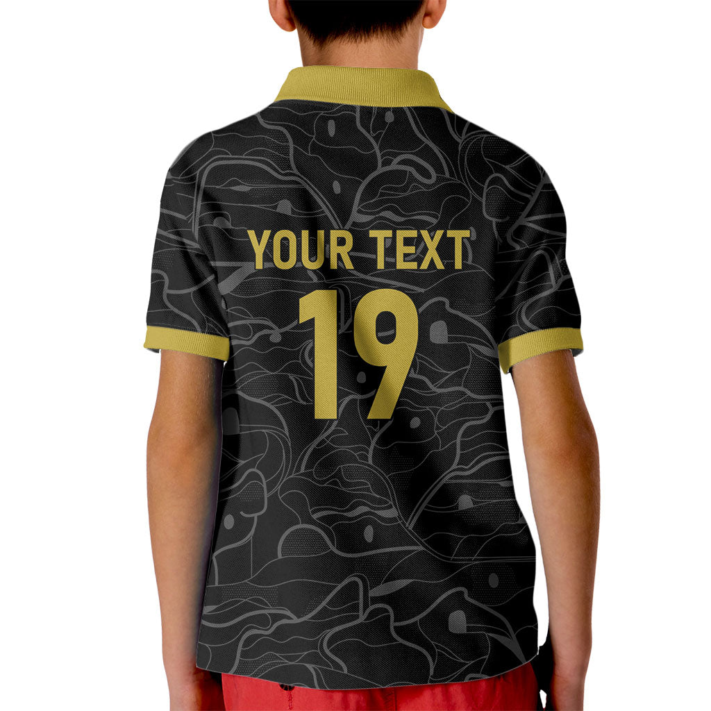 Custom World Football 2026 Austria Kid Polo Shirt Fussball WM Gemma Burschen Black Glory