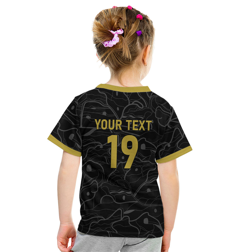 Custom World Football 2026 Austria Kid T Shirt Fussball WM Gemma Burschen Black Glory