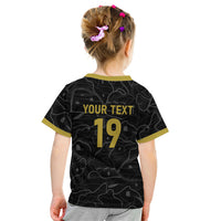 Custom World Football 2026 Austria Kid T Shirt Fussball WM Gemma Burschen Black Glory