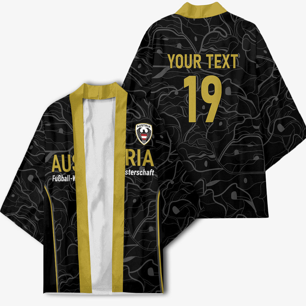 Custom World Football 2026 Austria Kimono Fussball WM Gemma Burschen Black Glory