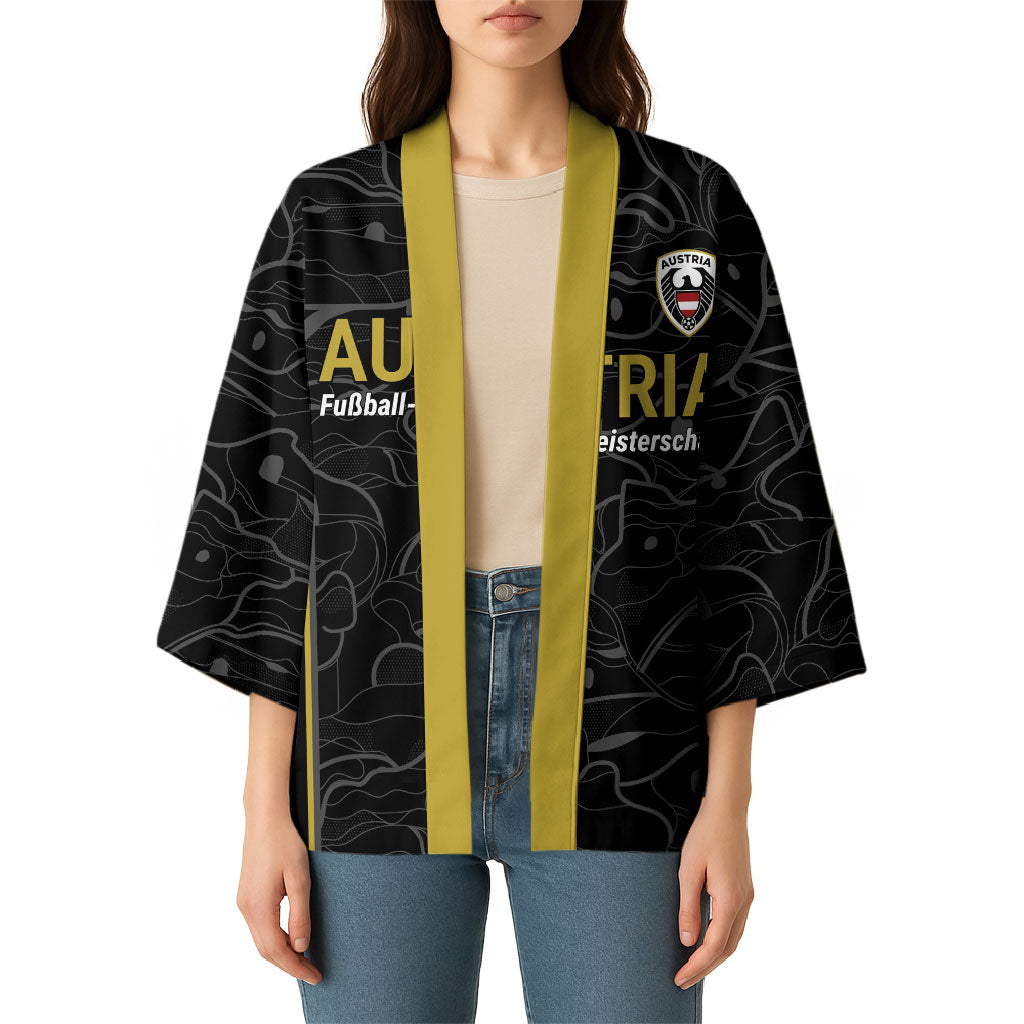 Custom World Football 2026 Austria Kimono Fussball WM Gemma Burschen Black Glory