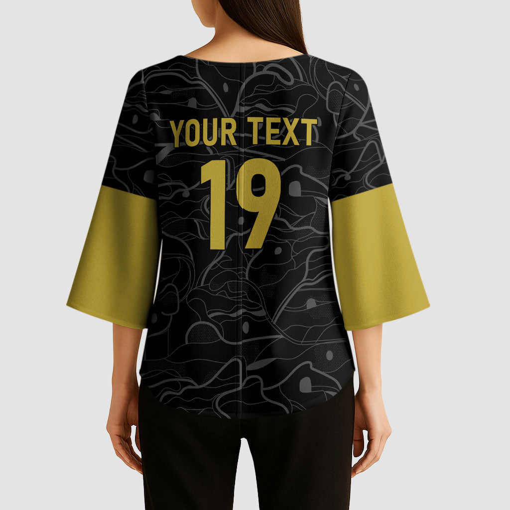 Custom World Football 2026 Austria Kimono Sleeve Blouse Fussball WM Gemma Burschen Black Glory