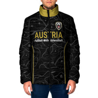 Custom World Football 2026 Austria Padded Jacket Fussball WM Gemma Burschen Black Glory