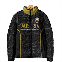 Custom World Football 2026 Austria Padded Jacket Fussball WM Gemma Burschen Black Glory