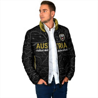 Custom World Football 2026 Austria Padded Jacket Fussball WM Gemma Burschen Black Glory