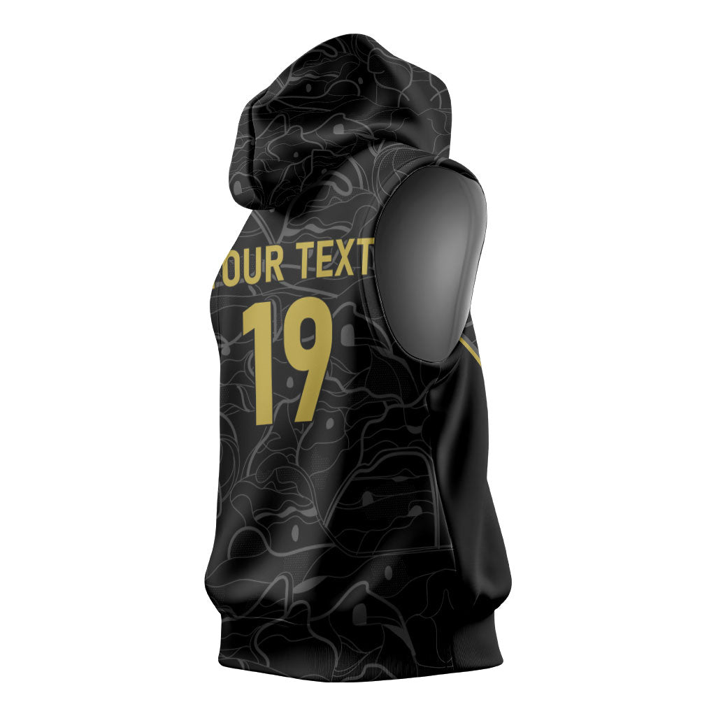 Custom World Football 2026 Austria Sleeveless Hoodie Fussball WM Gemma Burschen Black Glory
