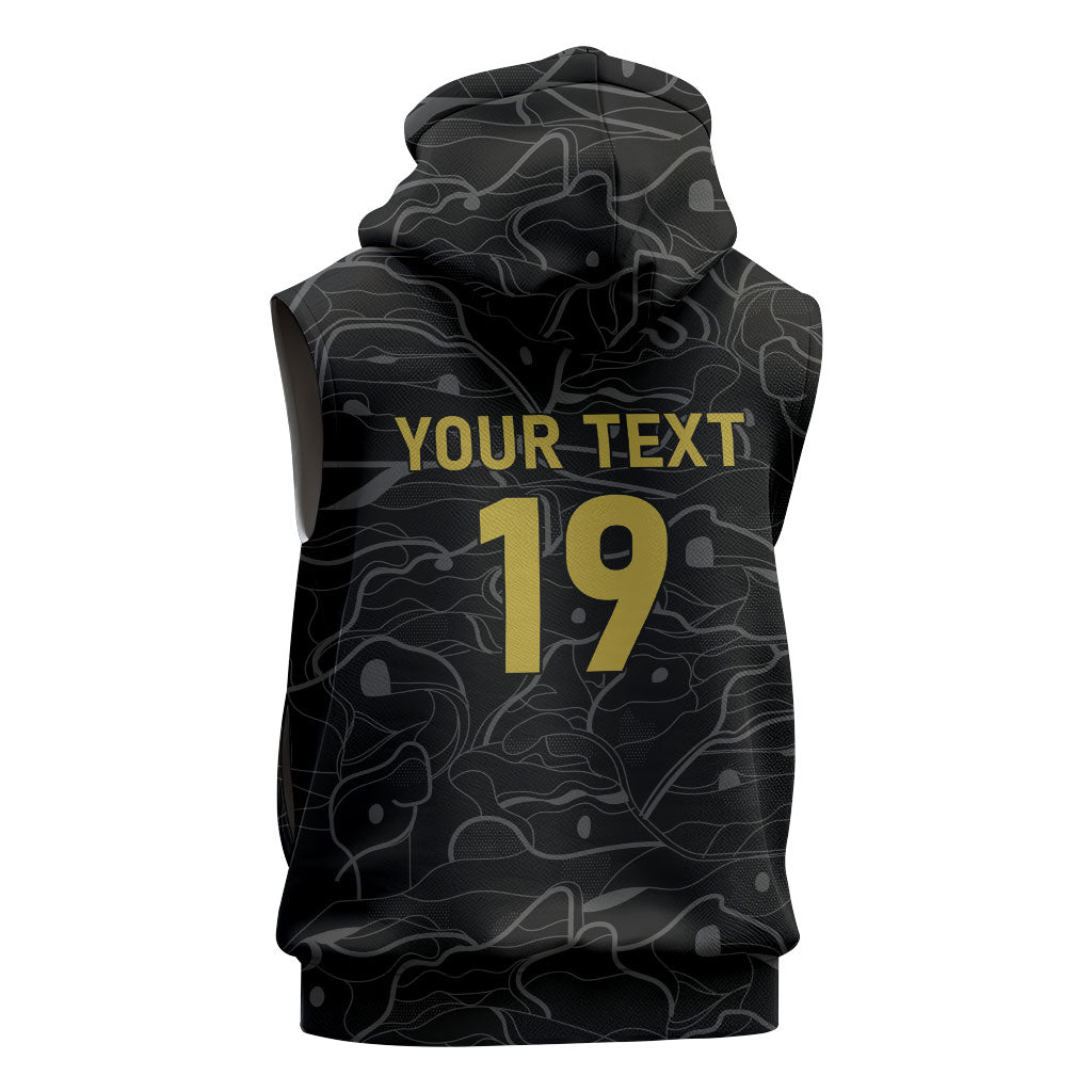 Custom World Football 2026 Austria Sleeveless Zip Hoodie Fussball WM Gemma Burschen Black Glory