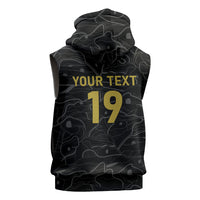 Custom World Football 2026 Austria Sleeveless Zip Hoodie Fussball WM Gemma Burschen Black Glory