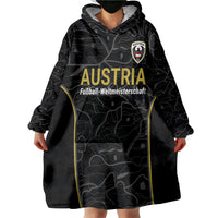 Custom World Football 2026 Austria Wearable Blanket Hoodie Fussball WM Gemma Burschen Black Glory