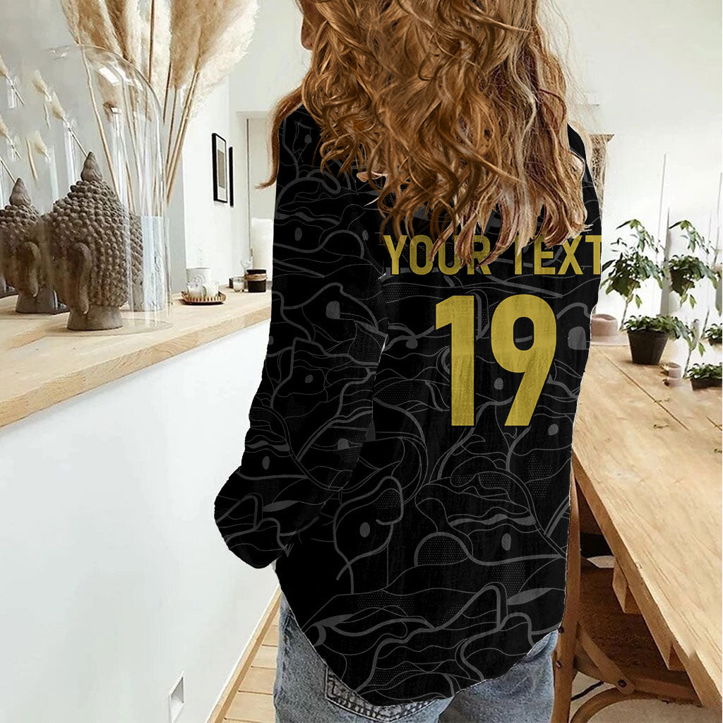 Custom World Football 2026 Austria Women Casual Shirt Fussball WM Gemma Burschen Black Glory