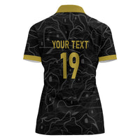 Custom World Football 2026 Austria Women Polo Shirt Fussball WM Gemma Burschen Black Glory