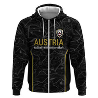 Custom World Football 2026 Austria Zip Hoodie Fussball WM Gemma Burschen Black Glory