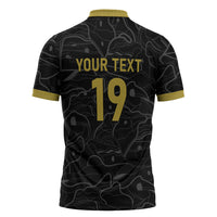Custom World Football 2026 Austria Zipper Polo Shirt Fussball WM Gemma Burschen Black Glory