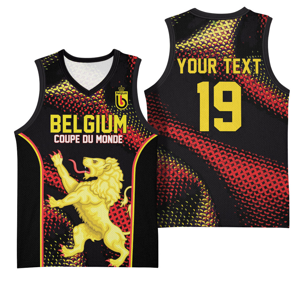 Custom World Football 2026 Belgium Basketball Jersey Tous Ensemble Coupe du Monde Glory