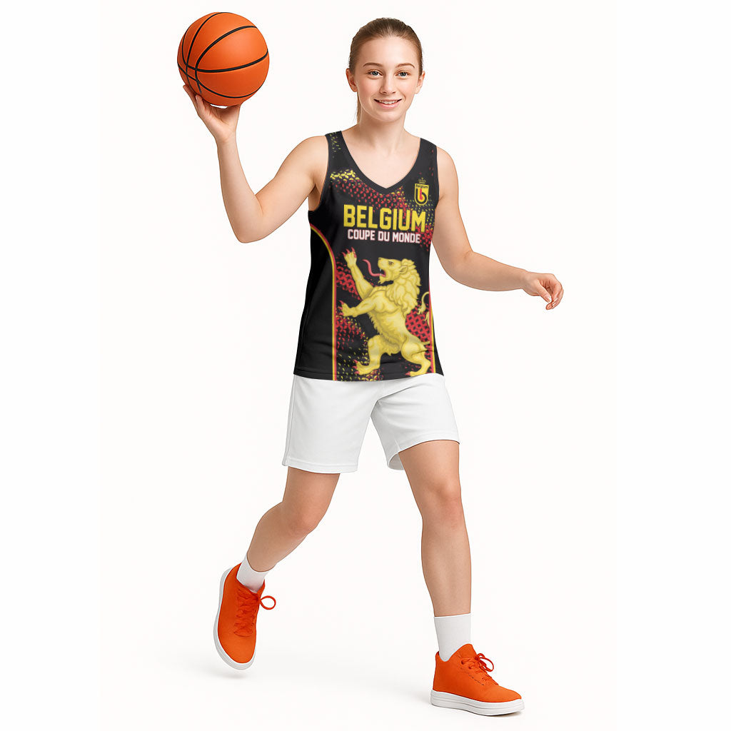 Custom World Football 2026 Belgium Basketball Jersey Tous Ensemble Coupe du Monde Glory