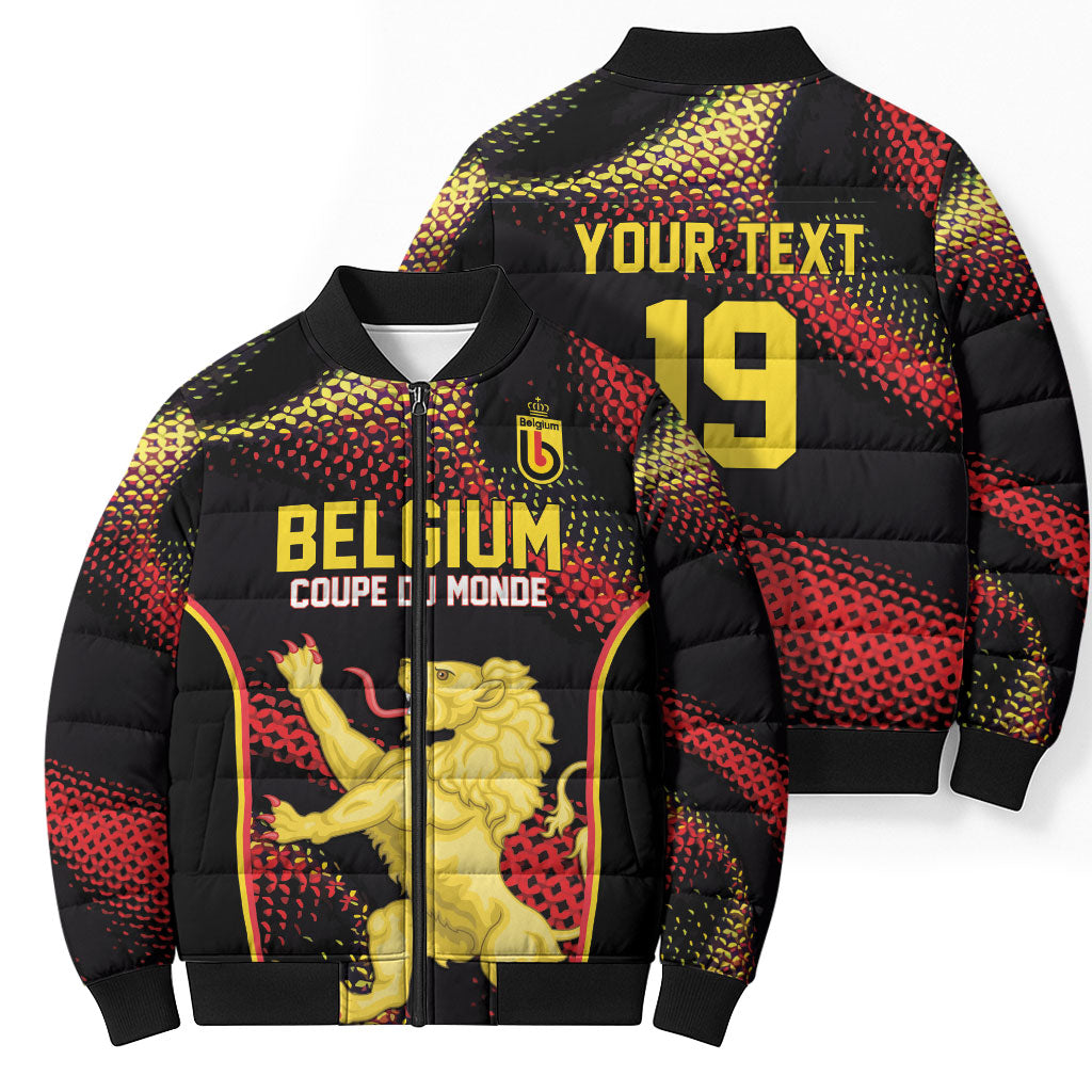 Custom World Football 2026 Belgium Bomber Puffer Jacket Tous Ensemble Coupe du Monde Glory