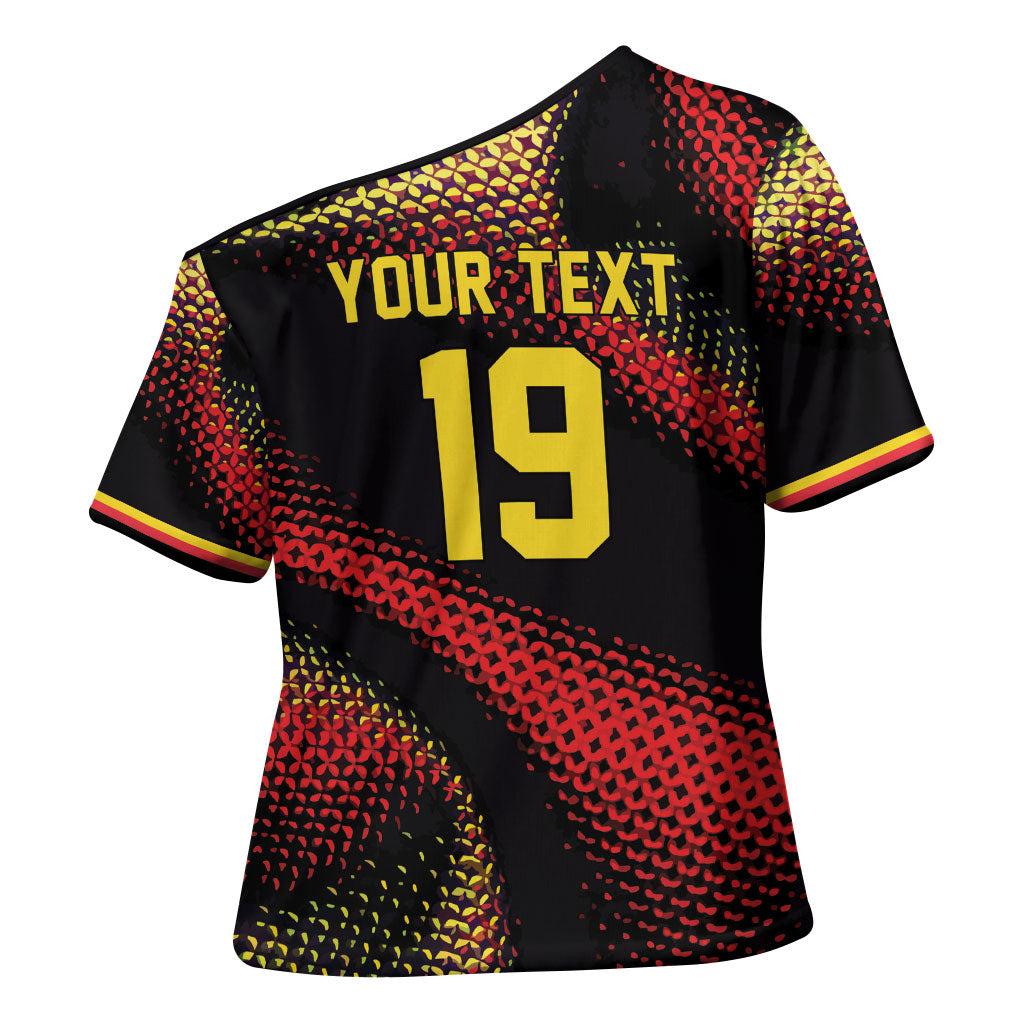 Custom World Football 2026 Belgium Cross Shoulder Shirt Tous Ensemble Coupe du Monde Glory
