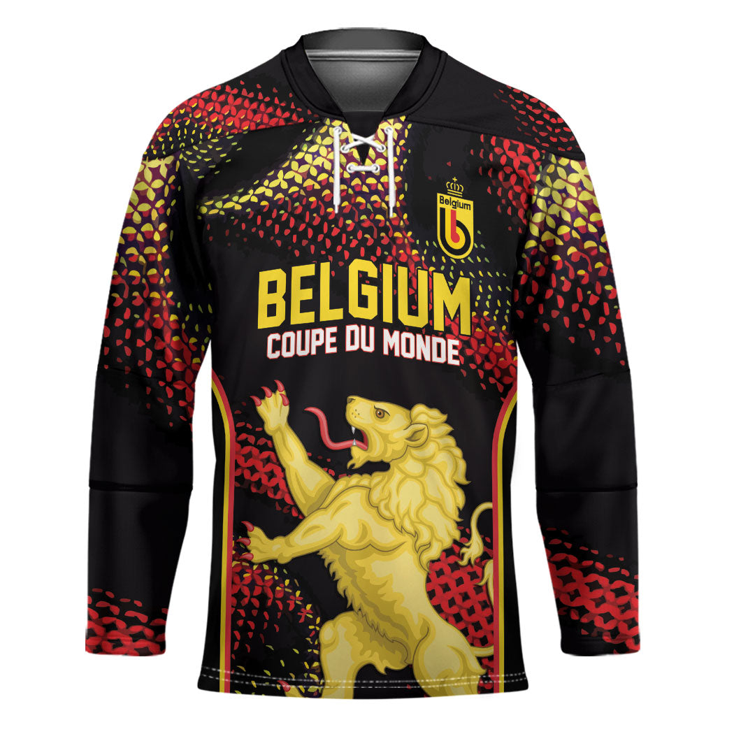Custom World Football 2026 Belgium Hockey Jersey Tous Ensemble Coupe du Monde Glory