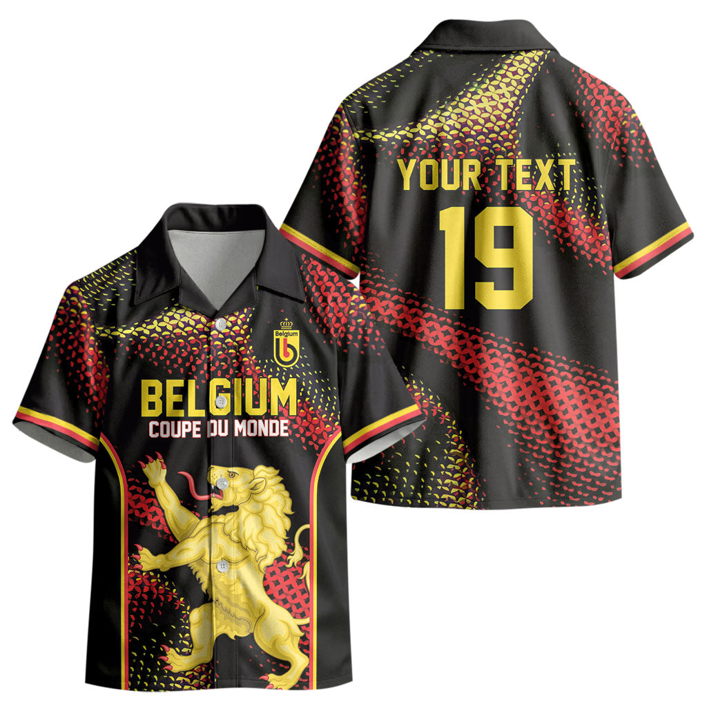 Custom World Football 2026 Belgium Kid Hawaiian Shirt Tous Ensemble Coupe du Monde Glory LT19