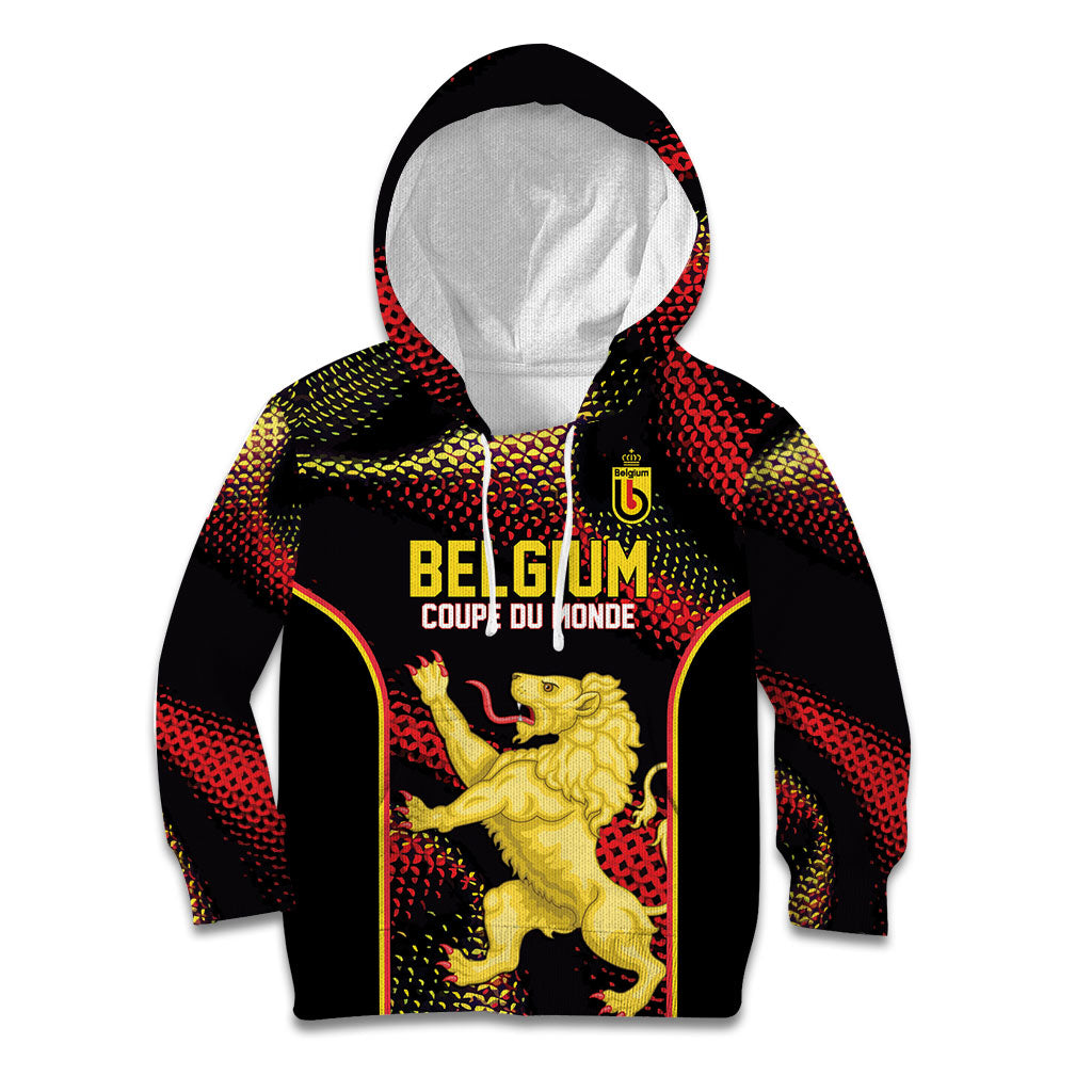 Custom World Football 2026 Belgium Kid Hoodie Tous Ensemble Coupe du Monde Glory