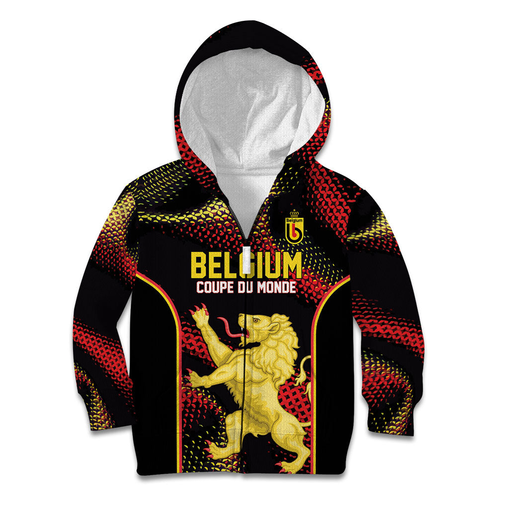 Custom World Football 2026 Belgium Kid Hoodie Tous Ensemble Coupe du Monde Glory