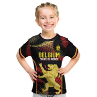 Custom World Football 2026 Belgium Kid T Shirt Tous Ensemble Coupe du Monde Glory