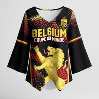 Custom World Football 2026 Belgium Kimono Sleeve Blouse Tous Ensemble Coupe du Monde Glory